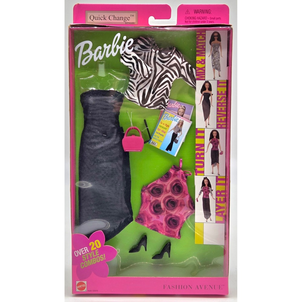 2001 Barbie Fashion Avenue-Quick Change Outfit Asst. 52976 NIP